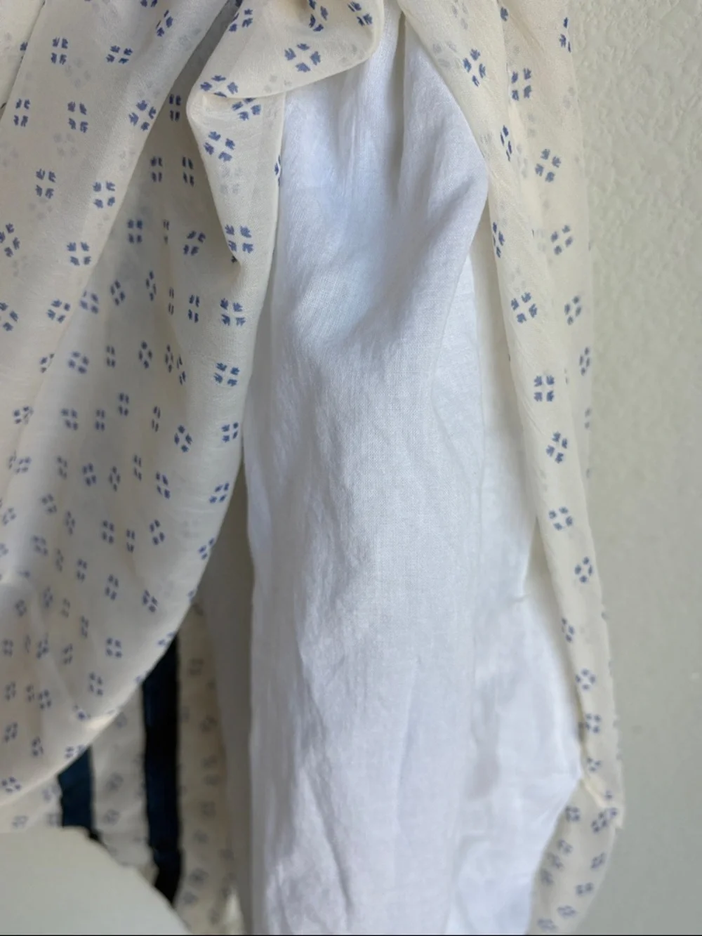Ecoté Women’s Navy Trim White Cotton dress 100% cotton lining